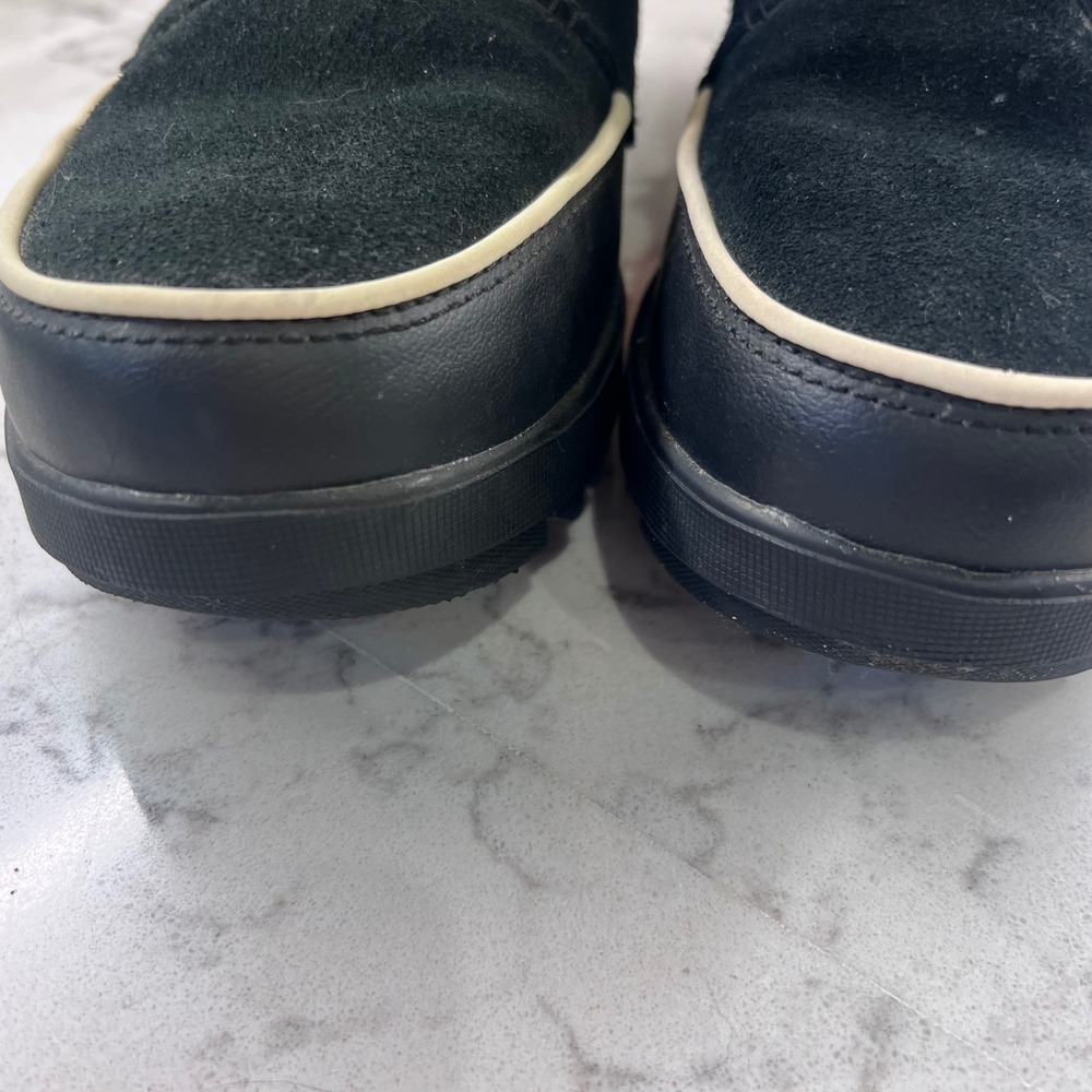 Sorel Explorer II Joan Waterproof Winter Boots Black Suede Faux Fur Womens 10 - Picture 8 of 9